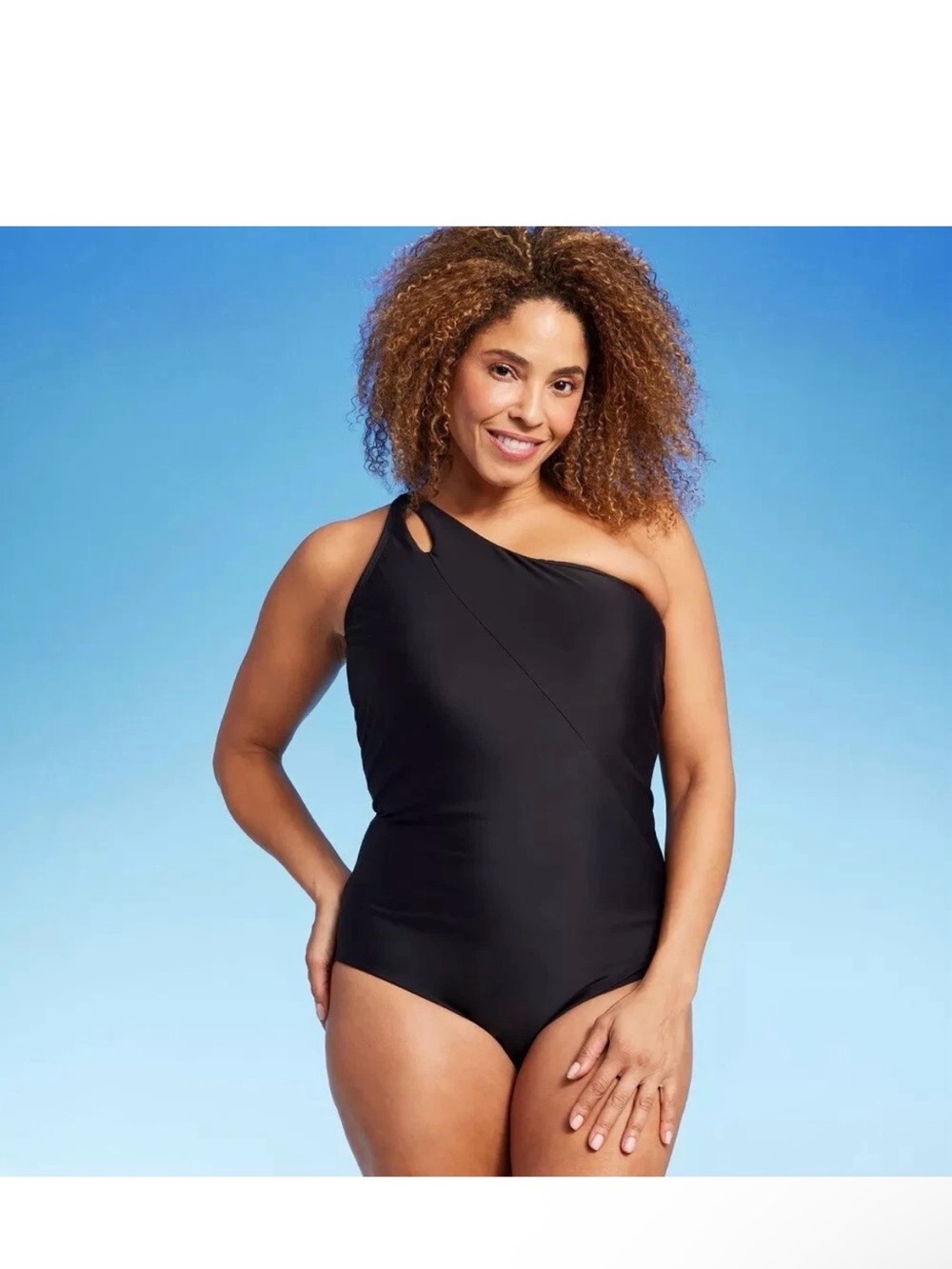 BNWT Lands End One-Shoulder Swimsuit